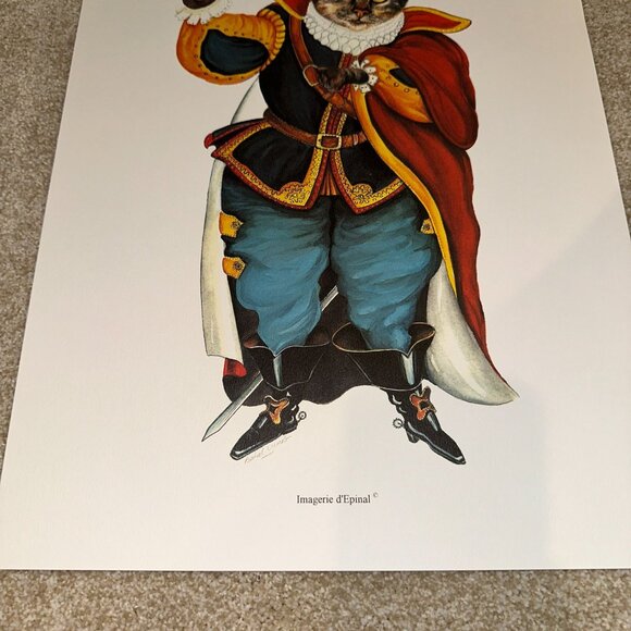 Imagerie D’Epinal-Le Chat Botte Puss in Boots Cat Print Artwork Fairy Tale - Picture 8 of 8